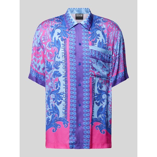 Koszula casualowa z wiskozy ze wzorem na całej powierzchni ze sklepu Peek&Cloppenburg  w kategorii Koszule męskie - zdjęcie 171563654