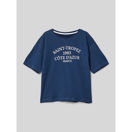 T-shirt z nadrukiem ze sloganem ze sklepu Peek&Cloppenburg  w kategorii T-shirty chłopięce - zdjęcie 171563691