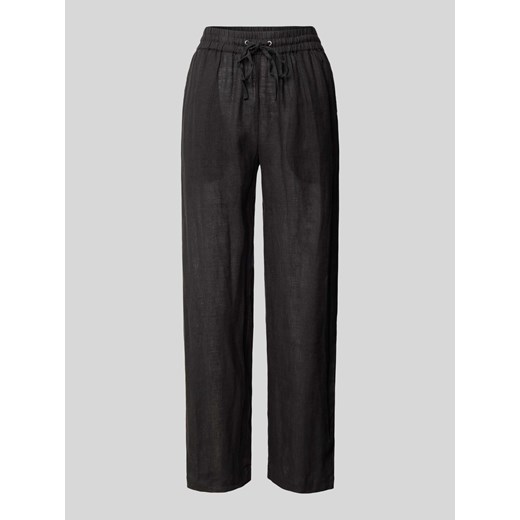 Spodnie lniane z elastycznym pasem model ‘Berin’ ze sklepu Peek&Cloppenburg  w kategorii Spodnie damskie - zdjęcie 171563794