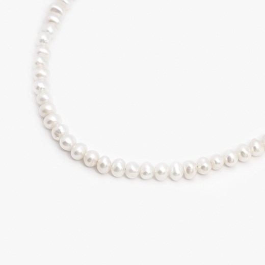 bransoletka na nogę z perłami, srebrna pozłacana ze sklepu ANIA KRUK w kategorii Bransoletki - zdjęcie 171566441