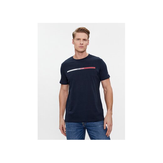Tommy Jeans T-Shirt Essential Flag DM0DM13509 Granatowy Regular Fit ze sklepu MODIVO w kategorii T-shirty męskie - zdjęcie 171568241