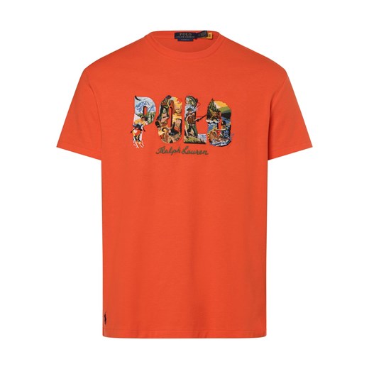 Polo Ralph Lauren Koszulka męska Mężczyźni Bawełna pomarańczowy jednolity ze sklepu vangraaf w kategorii T-shirty męskie - zdjęcie 171569281