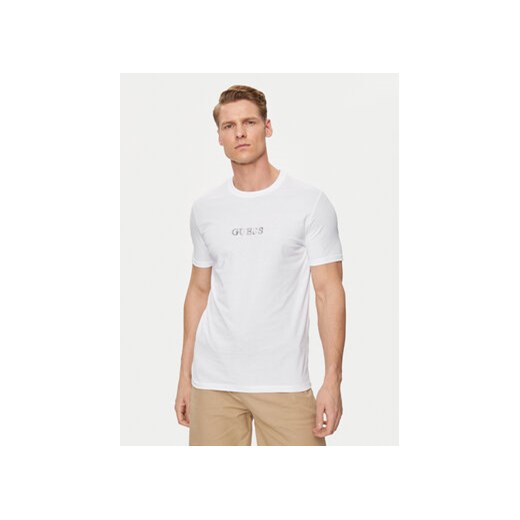 Guess T-Shirt M4GI92 I3Z14 Biały Slim Fit ze sklepu MODIVO w kategorii T-shirty męskie - zdjęcie 171569930