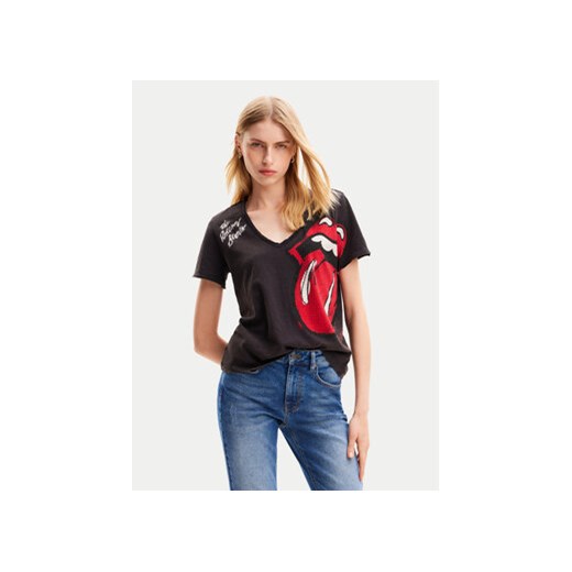 Desigual T-Shirt Rolling 24SWTK30 Czarny Regular Fit ze sklepu MODIVO w kategorii Bluzki damskie - zdjęcie 171570010