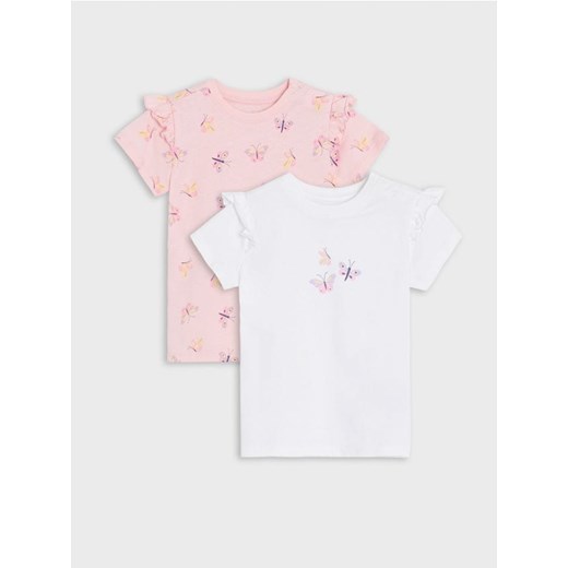 Sinsay - Koszulki 2 pack - biały ze sklepu Sinsay w kategorii Koszulki niemowlęce - zdjęcie 171571153