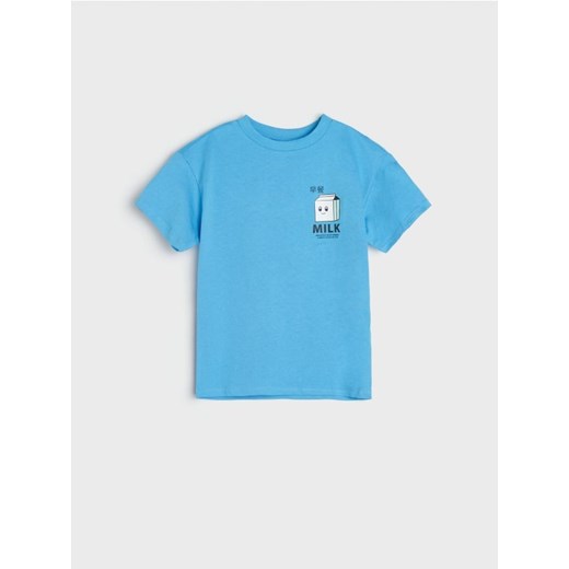 Sinsay - Koszulka z nadrukiem - mid blue ze sklepu Sinsay w kategorii T-shirty chłopięce - zdjęcie 171571191