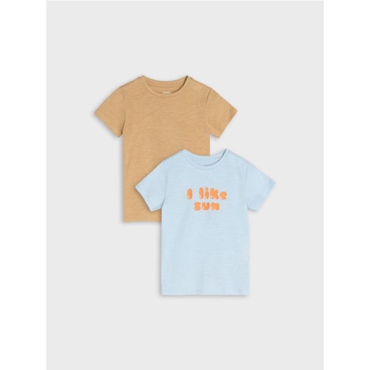 Sinsay - Koszulki 2 pack - błękitny ze sklepu Sinsay w kategorii Koszulki niemowlęce - zdjęcie 171571262
