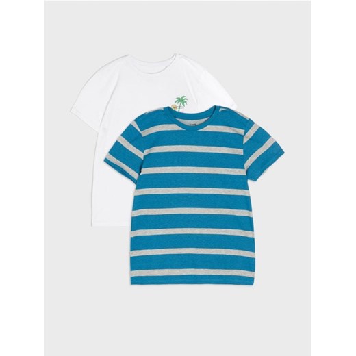 Sinsay - Koszulki 2 pack - biały ze sklepu Sinsay w kategorii T-shirty chłopięce - zdjęcie 171571300
