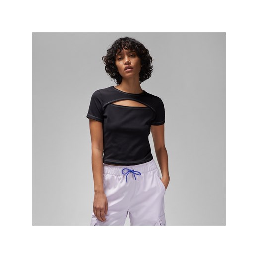 Damska koszulka z otworem w kształcie łezki Jordan Sport - Czerń ze sklepu Nike poland w kategorii Bluzki damskie - zdjęcie 171573941