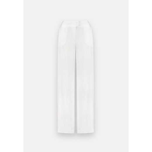 Białe szerokie spodnie z lnem Molton 38 Molton