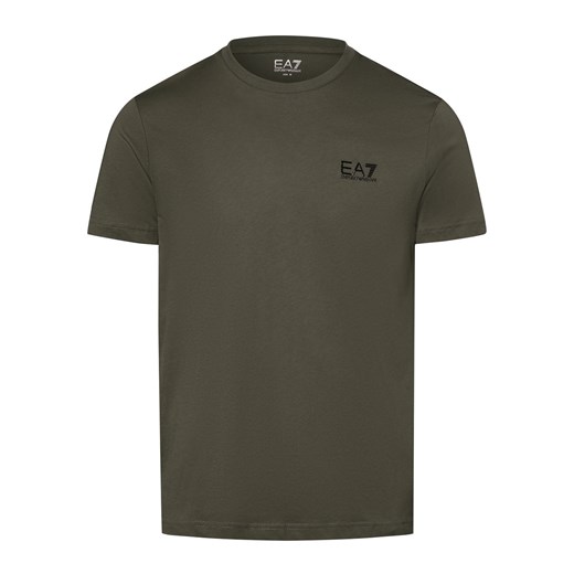 EA7 Emporio Armani T-shirt męski Mężczyźni Dżersej oliwkowy jednolity ze sklepu vangraaf w kategorii T-shirty męskie - zdjęcie 171575690