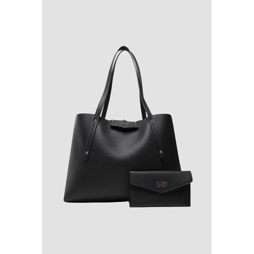 GUESS Czarna dwustronna shopperka Brenton ze sklepu outfit.pl w kategorii Torby Shopper bag - zdjęcie 171576382