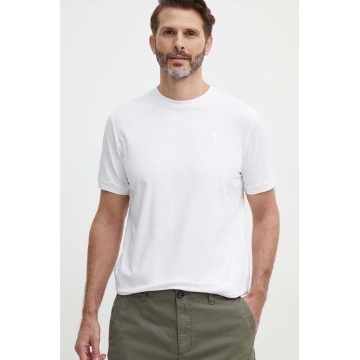 Karl Lagerfeld t-shirt męski kolor biały gładki 542221.755055 542221.755055 ze sklepu ANSWEAR.com w kategorii T-shirty męskie - zdjęcie 171578482
