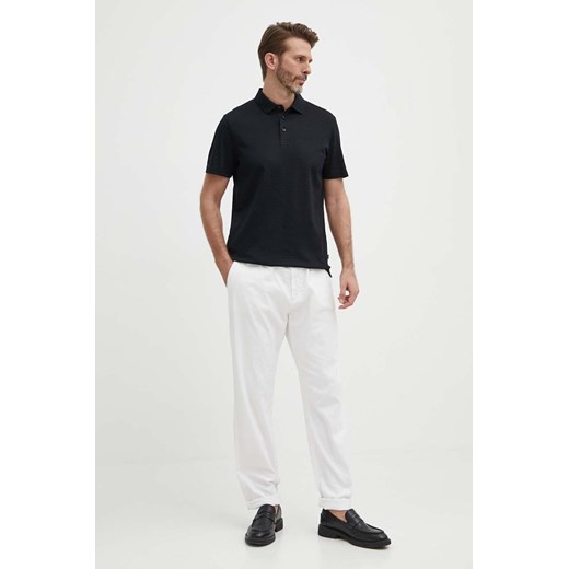 Joop! polo bawełniane Pacey kolor czarny gładki 30036120 10015575 Joop! L ANSWEAR.com