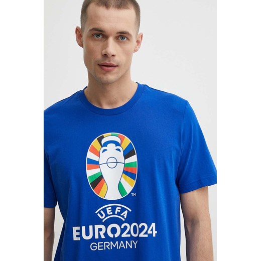 adidas Performance t-shirt Euro 2024 męski kolor niebieski z nadrukiem IT9293 ze sklepu ANSWEAR.com w kategorii T-shirty męskie - zdjęcie 171579553