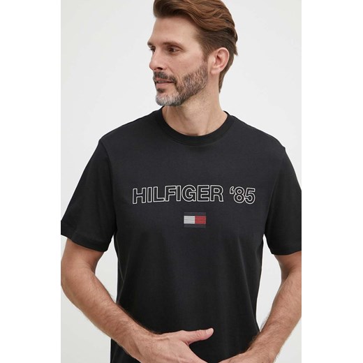 Tommy Hilfiger t-shirt bawełniany męski kolor czarny z nadrukiem MW0MW34427 ze sklepu ANSWEAR.com w kategorii T-shirty męskie - zdjęcie 171579603