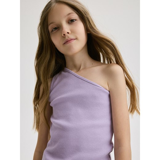 Reserved - Top na jedno ramię - lawendowy ze sklepu Reserved w kategorii Bluzki dziewczęce - zdjęcie 171580224