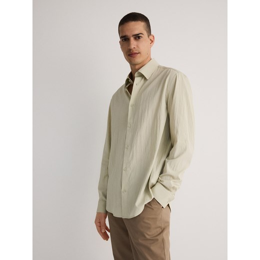 Reserved - Koszula boxy fit - jasnozielony ze sklepu Reserved w kategorii Koszule męskie - zdjęcie 171580572