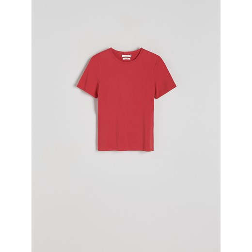 Reserved - T-shirt z modalem - czerwony ze sklepu Reserved w kategorii Bluzki damskie - zdjęcie 171580731