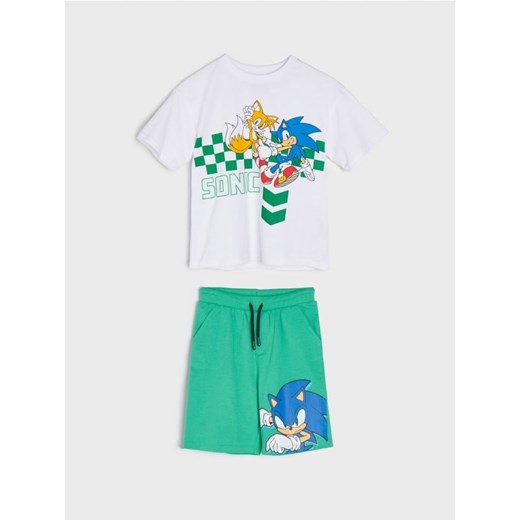 Sinsay - Komplet: koszulka i szorty Sonic - zielony ze sklepu Sinsay w kategorii Komplety chłopięce - zdjęcie 171580991