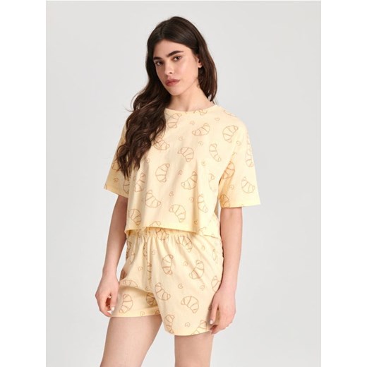 Sinsay - Piżama bawełniana - żółty ze sklepu Sinsay w kategorii Piżamy damskie - zdjęcie 171581034