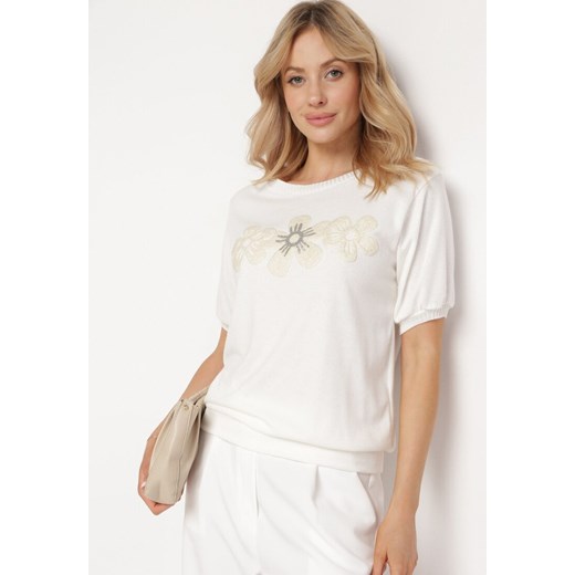 Biała Bluzka Desara ze sklepu Born2be Odzież w kategorii Bluzki damskie - zdjęcie 171583032