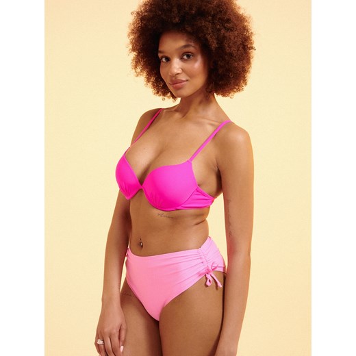 Cropp - Różowy dół od bikini typu figi z wiązaniami - różowy Cropp L Cropp