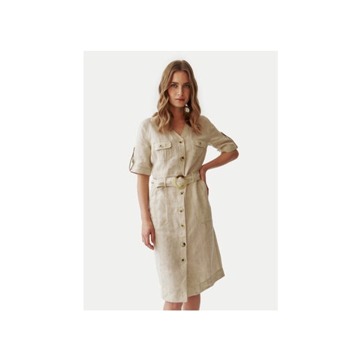 Tatuum Sukienka koszulowa Soforia T2407.200 Beżowy Regular Fit ze sklepu MODIVO w kategorii Sukienki - zdjęcie 171586722