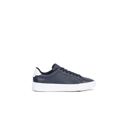 Tommy Hilfiger Sneakersy Th Court Better Lth Tumbled FM0FM04972 Granatowy Tommy Hilfiger 45 okazyjna cena MODIVO