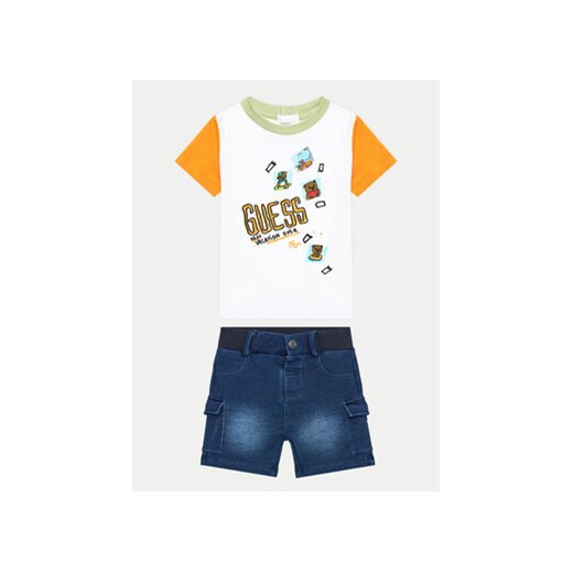 Guess Komplet t-shirt i szorty jeansowe I4GG08 K8HM3 Kolorowy Regular Fit ze sklepu MODIVO w kategorii Komplety niemowlęce - zdjęcie 171586840