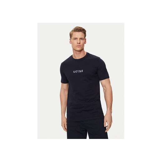Guess T-Shirt M4GI92 I3Z14 Niebieski Slim Fit ze sklepu MODIVO w kategorii T-shirty męskie - zdjęcie 171586844