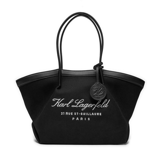 Torebka KARL LAGERFELD 241W3005 Black Z999 ze sklepu eobuwie.pl w kategorii Torby Shopper bag - zdjęcie 171587504