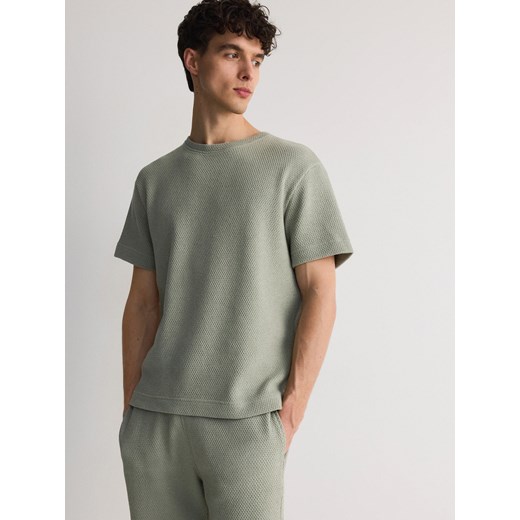 Reserved - T-shirt comfort fit - oliwkowy ze sklepu Reserved w kategorii T-shirty męskie - zdjęcie 171588014