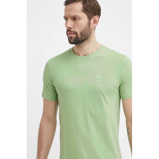 Boss Orange t-shirt bawełniany kolor zielony 50508584 ze sklepu ANSWEAR.com w kategorii T-shirty męskie - zdjęcie 171588813