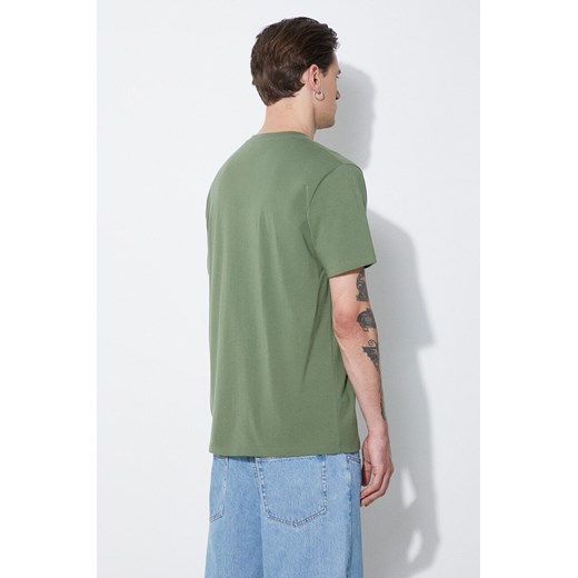 A.P.C. t-shirt bawełniany item męski kolor zielony z nadrukiem COFBT-H26904 L ANSWEAR.com