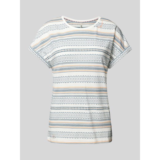 T-shirt z detalem z logo i okrągłym dekoltem ze sklepu Peek&Cloppenburg  w kategorii Bluzki damskie - zdjęcie 171589491
