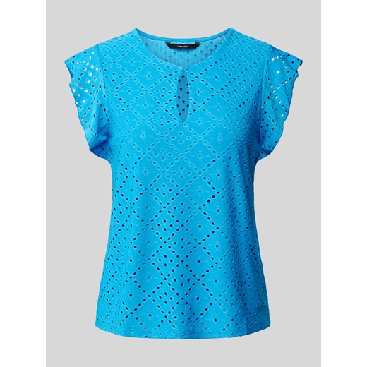 T-shirt o kroju regular fit z haftem angielskim model ‘TASSA’ ze sklepu Peek&Cloppenburg  w kategorii Bluzki damskie - zdjęcie 171589594