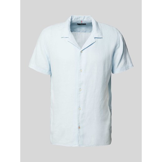 Koszula lniana w jednolitym kolorze model ‘Spot’ ze sklepu Peek&Cloppenburg  w kategorii Koszule męskie - zdjęcie 171589813
