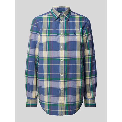 Bluzka koszulowa o kroju relaxed fit z wyhaftowanym logo ze sklepu Peek&Cloppenburg  w kategorii Koszule damskie - zdjęcie 171590064