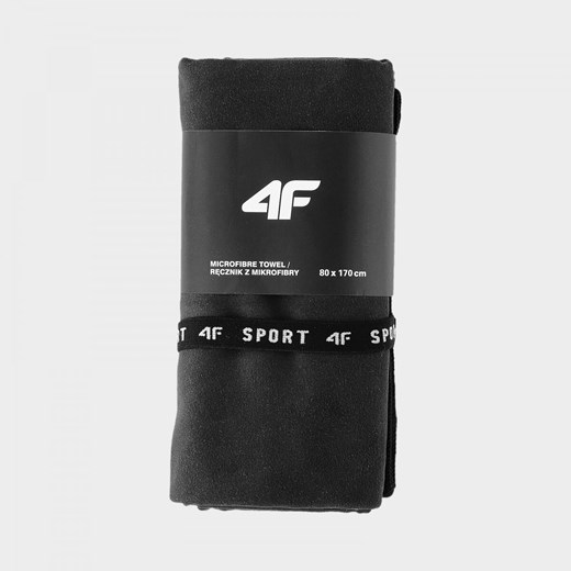 Ręcznik sportowy szybkoschnący 4F 4FWSS24ATOWU039 - czarny ze sklepu Sportstylestory.com w kategorii Ręczniki - zdjęcie 171590472
