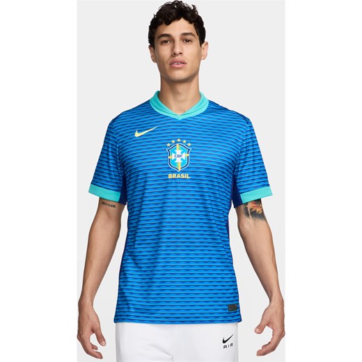 Męska koszulka piłkarska Nike Dri-FIT Brazylia Stadium 2024 (wersja wyjazdowa) – replika - Niebieski ze sklepu Nike poland w kategorii T-shirty męskie - zdjęcie 171590543