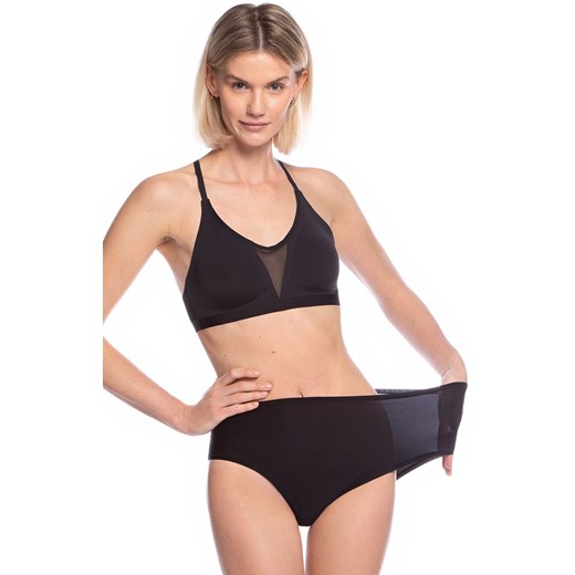 Figi damskie z wysokim stanem czarne L-FIT6000MD-02, Kolor czarny, Rozmiar L/XL/2XL, LAMA ze sklepu Primodo w kategorii Majtki damskie - zdjęcie 171591793