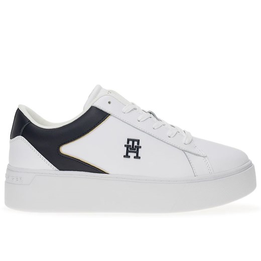 Buty Tommy Hilfiger Platform Court FW0FW07910-0K5 - białe ze sklepu streetstyle24.pl w kategorii Trampki damskie - zdjęcie 171592094