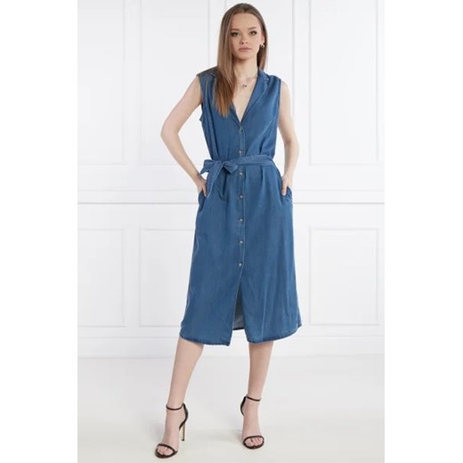 Sukienka Pepe Jeans bez rękawów casual bawełniana z dekoltem v