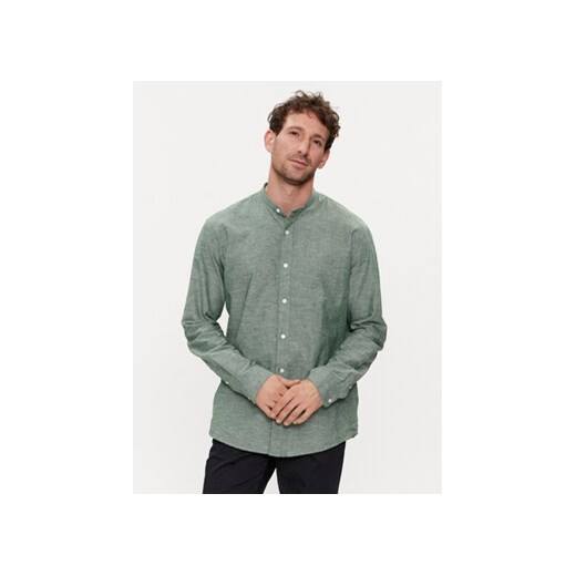 Selected Homme Koszula New Linen 16079054 Zielony Regular Fit ze sklepu MODIVO w kategorii Koszule męskie - zdjęcie 171593653