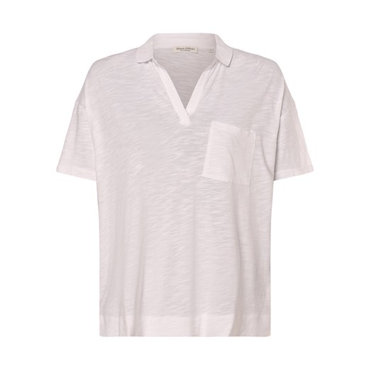 Marc O'Polo Damska koszulka polo Kobiety Bawełna biały jednolity M vangraaf