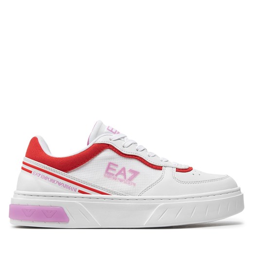 Białe buty sportowe damskie Emporio Armani sneakersy sznurowane