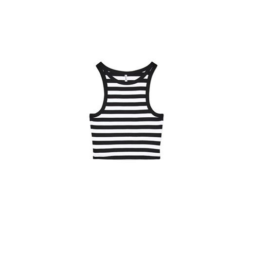 Cropp - Top w czarno-białe paski - czarny ze sklepu Cropp w kategorii Bluzki damskie - zdjęcie 171596674