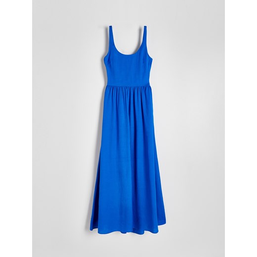 Reserved - Sukienka maxi z wiskozy - niebieski ze sklepu Reserved w kategorii Sukienki - zdjęcie 171597070