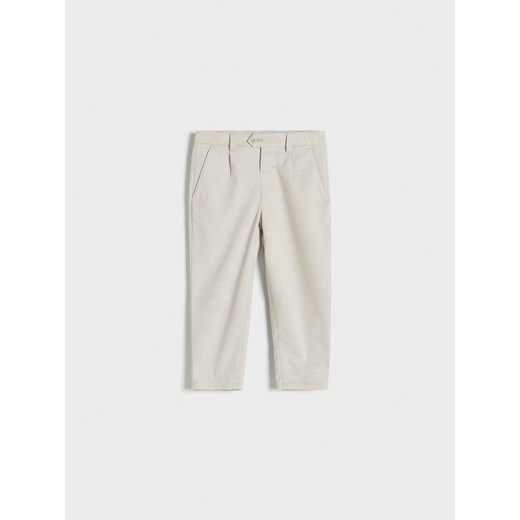 Reserved - Eleganckie spodnie regular fit - beżowy Reserved 170 (13-14 lat) Reserved